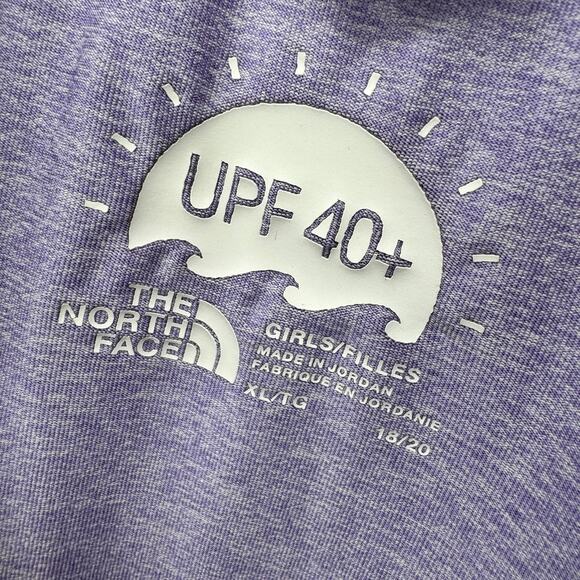 The North Face Shirt Girls XL Purple Amphibious UPF 40+ Beach Pool Long Sleeve - Picture 2 of 6